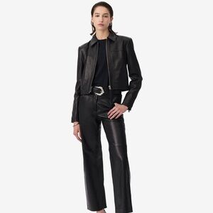 IRO Kintaro Wide-Leg Pants – 100% Lambskin Leather Brand New collection 2025